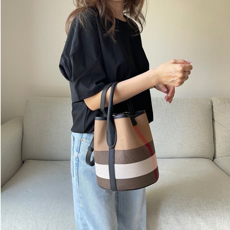 One sholder bucket bag(Black)