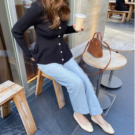 Leather mini suede bag(Camel)