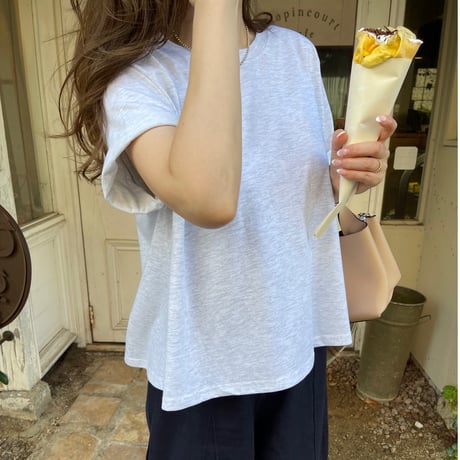 Flare cotton tops(Light gray)