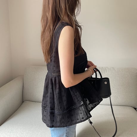 Tiered lace tops(Black)