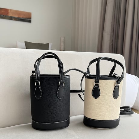 Square leather mini bag(Ivory)