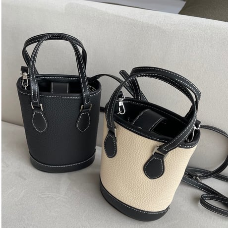 Square leather mini bag(Ivory)