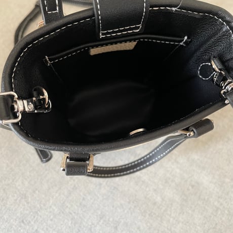 Square leather mini bag(Ivory)
