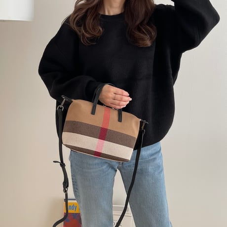 Leather  tote bag(Black)