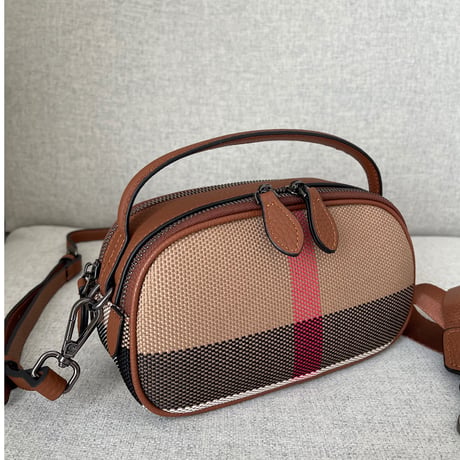 2way leather oval bag