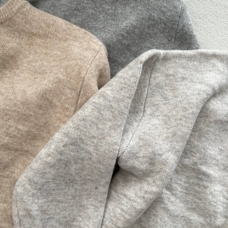 Over size wool knit(Gray)