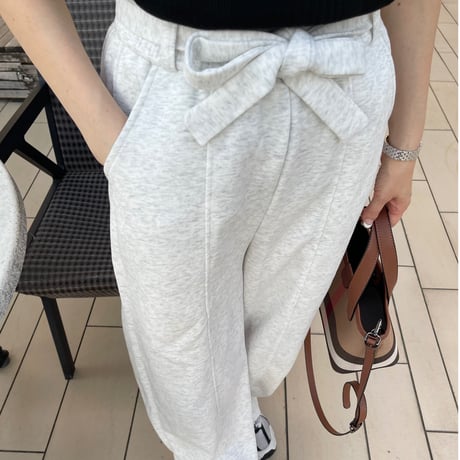 Ribbon sweat pants(oatmeal)