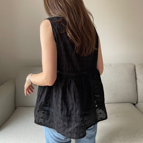 Tiered lace tops(Black)