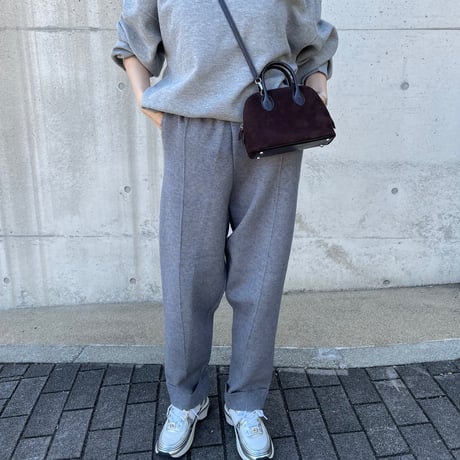 Rollup knit pants(Gray)