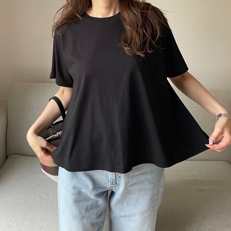 Flare cotton tops(Black)