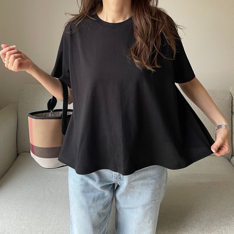 Flare cotton tops(Black)