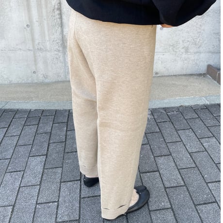 Rollup knit pants(beige)