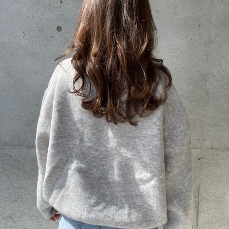 Over size wool knit(oatmeal)