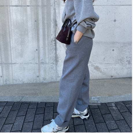 Rollup knit pants(Gray)