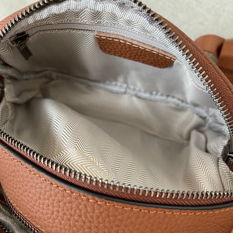 2way leather oval bag