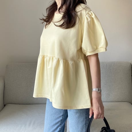 Balloon sleeve sweat(Yellow)