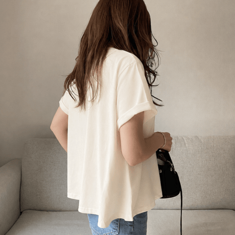 Flare cotton tops(Ivory)