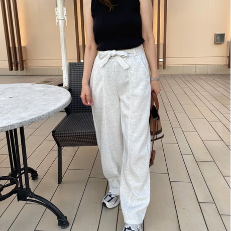 Ribbon sweat pants(oatmeal)