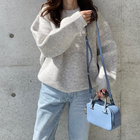 Over size wool knit(oatmeal)