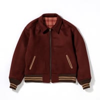 MELTON WOOL DRIZZLER JACKET RED