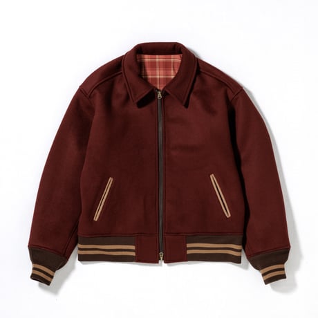 MELTON WOOL DRIZZLER JACKET RED