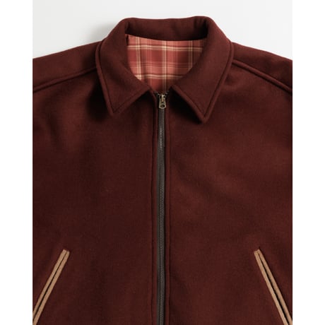 MELTON WOOL DRIZZLER JACKET RED