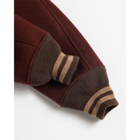 MELTON WOOL DRIZZLER JACKET RED