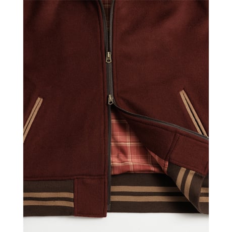 MELTON WOOL DRIZZLER JACKET RED