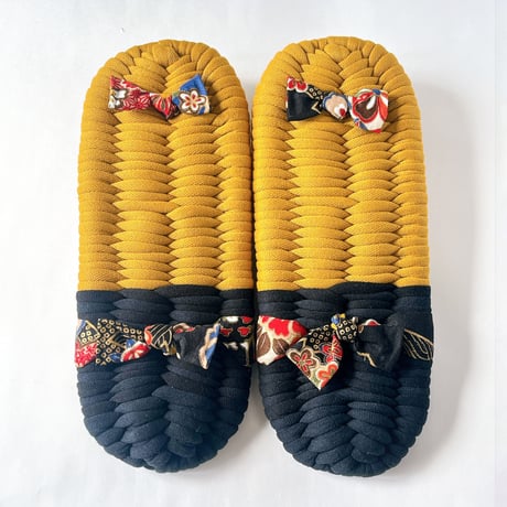 和風鼻緒のふっくら布ぞうり：LL［R07-2609-01］