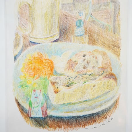 TAKAHASHI AYAKA 原画作品『自家製天然酵母のパンをよく噛んで』