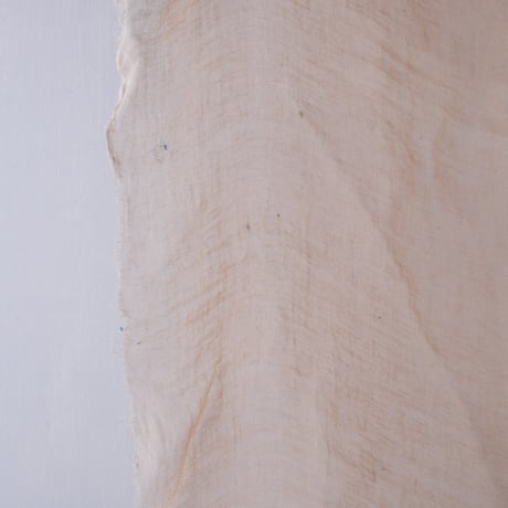 生成色から淡青へのグラデーションが美しい 麻の蚊帳生地古布 (220× 190cm)/st.1296