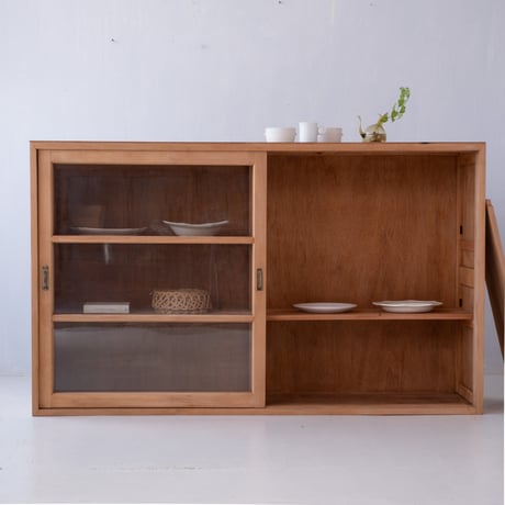 商談中/ 奥行きを抑えた構造の 木味豊かでシンプルな水屋/sa.1362'D