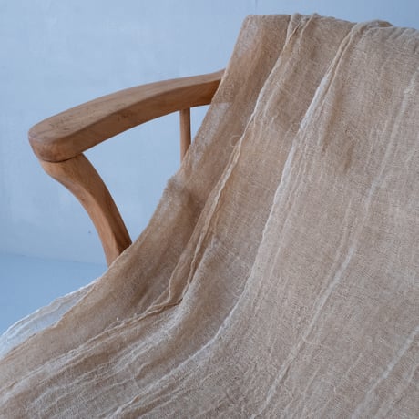 生成りの風合いを楽しむ 蚊帳生地の麻古布【140cm×175cm】/st.1480