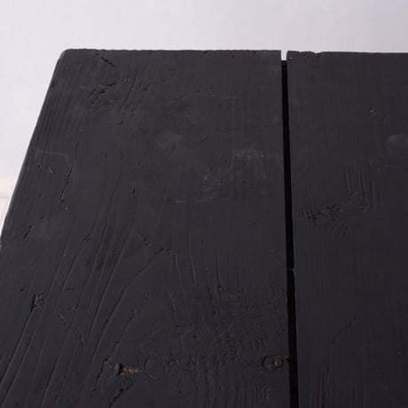 【特大サイズ】真鍮の取手がかっこいいブラックにリペイントした茶箱/st.1359
