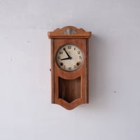 天使の装飾を掲げた 巴商会時計製造所のリメイク壁掛け時計【クオーツリメイク】/st.1509