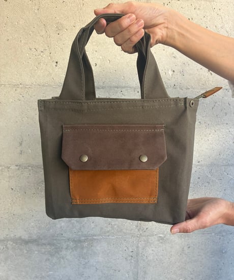 【オリーブ✖︎ブラウン！】アッティマッティワッティーバッグType2  -ミックスオリーブラウン-