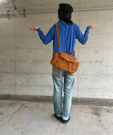 【ぽってり感がたまらない！】ムーンストンプサッチェルバッグ -マサラブラウン-