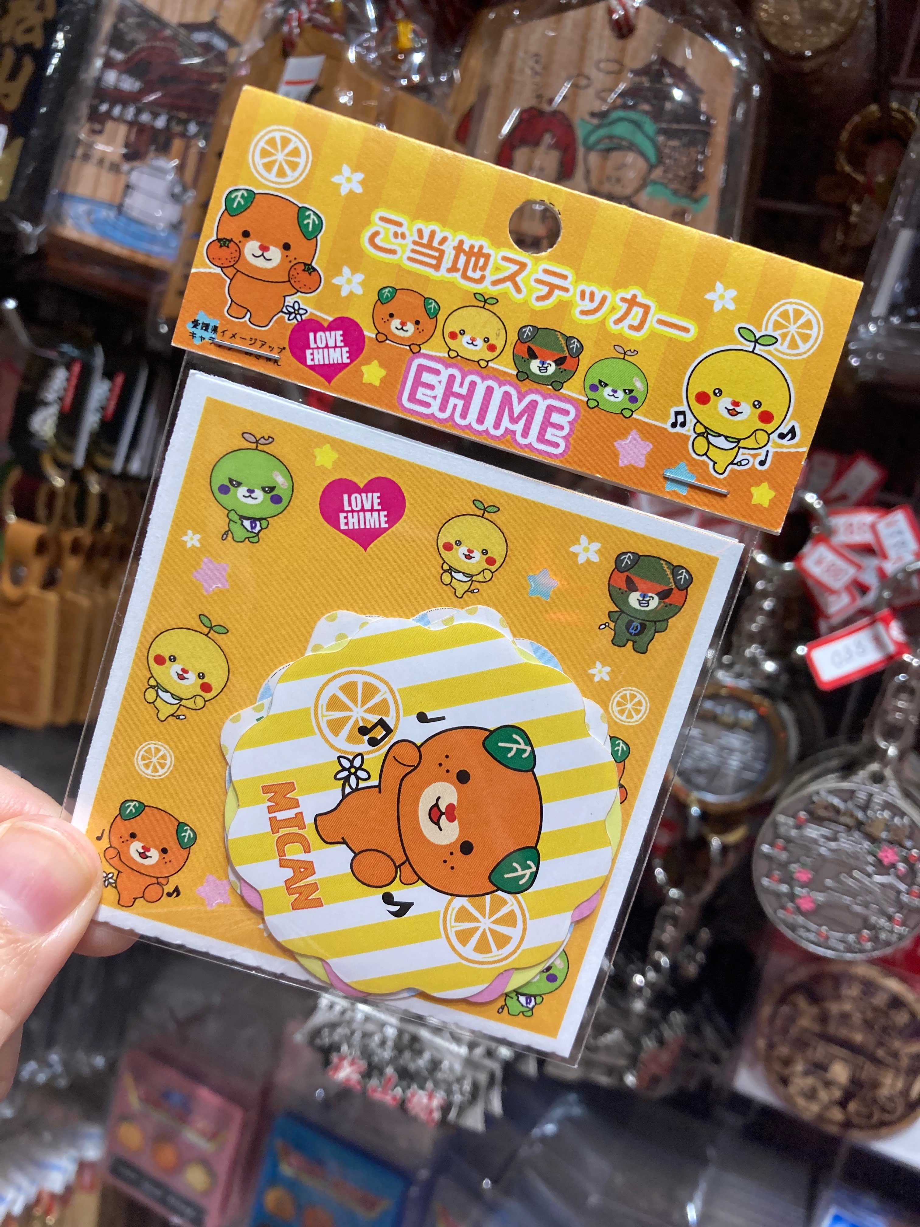 愛媛みきゃんステッカーセット(全6種入り | 道後お土産センター 絣屋本店