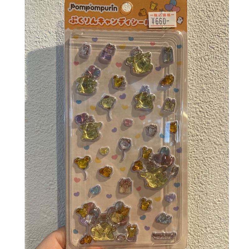 ポムポムプリン ぷくりんキャンディシール ⭐︎30周年記念⭐︎ 20枚セット 30thポムポムプリンぷくりんキャンディシール | 道後お土産センター 絣