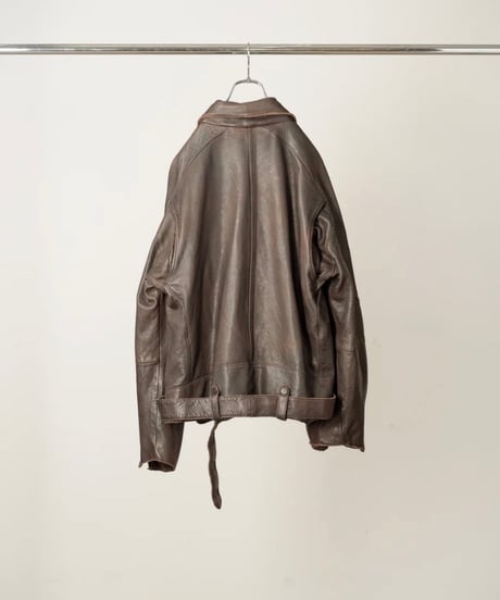 【ANCELLM（アンセルム）】 AGING H.L BELTED JACKET -D.BRICK