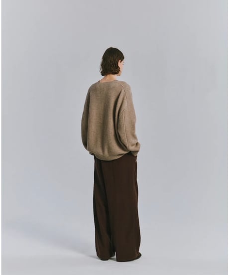 【ANCELLM（アンセルム）】TUCK IN KNIT -BEIGE