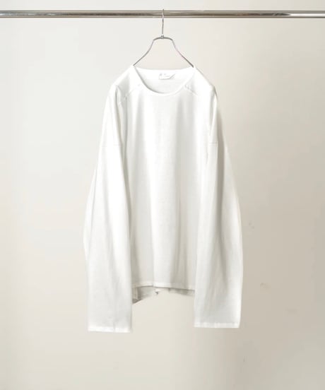 【ANCELLM（アンセルム）】C/R LS T-SHIRT -WHITE