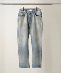 【ANCELLM（アンセルム）】CUT-OFF LENGTH DENIM PANTS -INDIGO