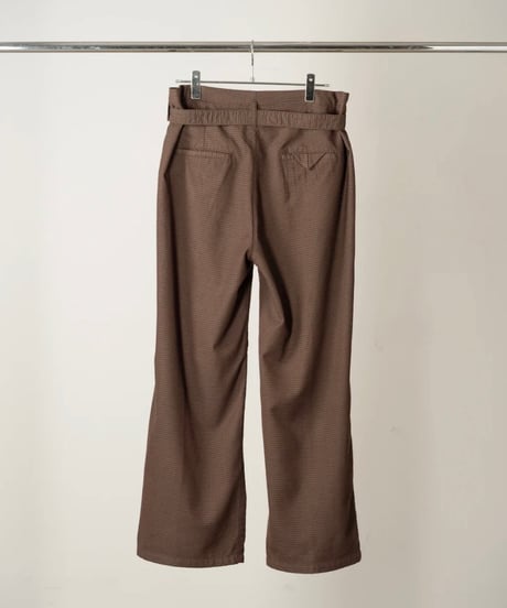 【ANCELLM（アンセルム）】WOOL BELTED WIDE SLACKS -GRAPH CHECK