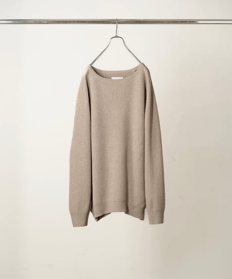 【ANCELLM（アンセルム）】TUCK IN KNIT -BEIGE