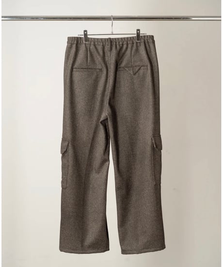 【ANCELLM（アンセルム）】WOOL BLANCKET CARGO PANTS -D.BROWN