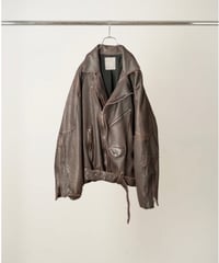 【ANCELLM（アンセルム）】 AGING H.L BELTED JACKET -D.BRICK