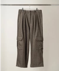 【ANCELLM（アンセルム）】WOOL BLANCKET CARGO PANTS -D.BROWN