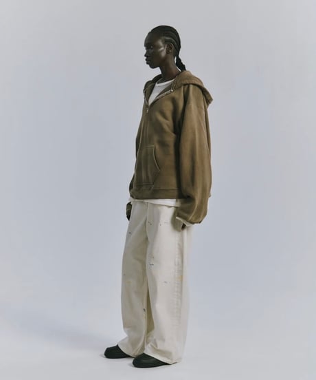 【ANCELLM（アンセルム）】FLEECE-LINED SWEAT HOODIE -MARRON