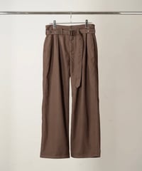 【ANCELLM（アンセルム）】WOOL BELTED WIDE SLACKS -GRAPH CHECK